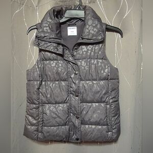 Old Navy Leopard Print Puffer Vest